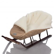 Дитячий конверт на овчині доречі Baby XS Бежевий з опушкою, (-20°C)